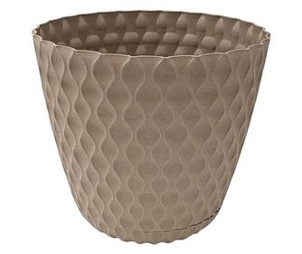 Ghiveci pentru Flori Venus 4.70L, Model în Valuri, Culoare Maro