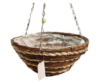 Ghiveci pentru Flori Suspendat din Răchită  Eleganță Naturală și Design Rustic