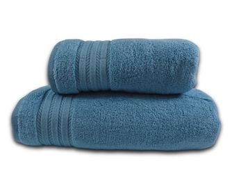 Set 2 prosoape absorbante si rezistente la decolorare, 100% MicroBumbac Jacquard, densitate 580 gsm, 50x100cm + 70x140 cm, Senec