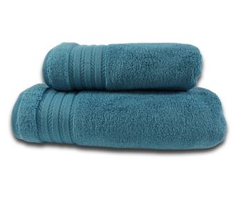 Set 2 prosoape absorbante si rezistente la decolorare, 100% MicroBumbac Jacquard, densitate 580 gsm, 50x100cm + 70x140 cm, Senec