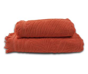 Set 2 prosoape absorbante si rezistente la decolorare, 100% Bumbac Jacquard, densitate 450 gsm, 50x100cm + 70x140 cm, Myrddin, T