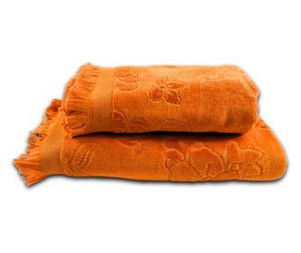 Комплект от 2 абсорбиращи кърпи, устойчиви на избледняване, 100% велур жакардов памук