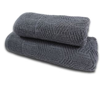 Set 2 prosoape absorbante si rezistente la decolorare, 100% Bumbac Jacquard, densitate 450 gsm, 50x100cm + 70x140 cm, Nicander,