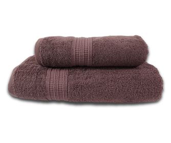 Set 2 prosoape absorbante si rezistente la decolorare, 100% Bumbac, densitate 520 gsm, 50x100cm + 70x140 cm, Glaucia, Brown