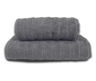 Set 2 prosoape absorbante si rezistente la decolorare, 100% Bumbac Jacquard, densitate 390 gsm, 50x100cm + 70x140 cm, Mermin, Gr