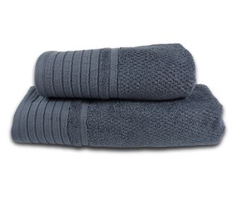 Set 2 prosoape absorbante si rezistente la decolorare, 100% Bumbac Jacquard, densitate 520 gsm, 50x100cm + 70x140 cm, Gunnr, Den