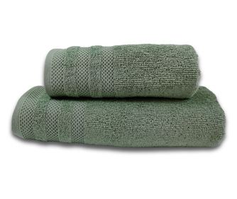 Set 2 prosoape absorbante si rezistente la decolorare, 100% Bumbac Jacquard, densitate 500 gsm, 50x100cm + 70x140 cm, Audo, Gree