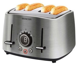 Toaster z močjo 1600W, Popolno Pečen Kruh, Odmrzne in Pogreje