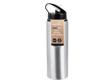 Μπουκάλι νερού Excellent Houseware, αλουμίνιο, 7x25 εκ., 750 ml, γκρι