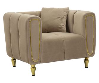 Alma szürke fotel párnával cm 97x81x71