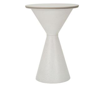 Bela dvojna klubska mizica cm ø 44,5x63