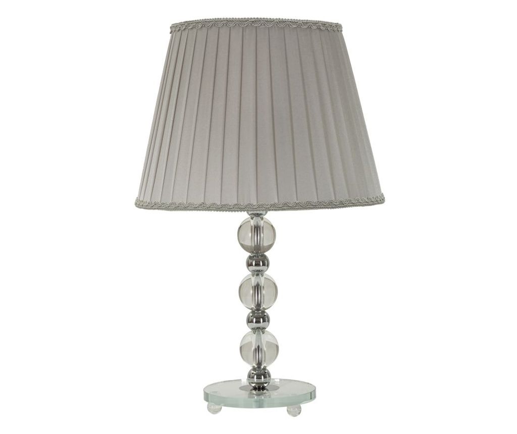 Stolna svjetiljka Tolly srebrna 30 cm