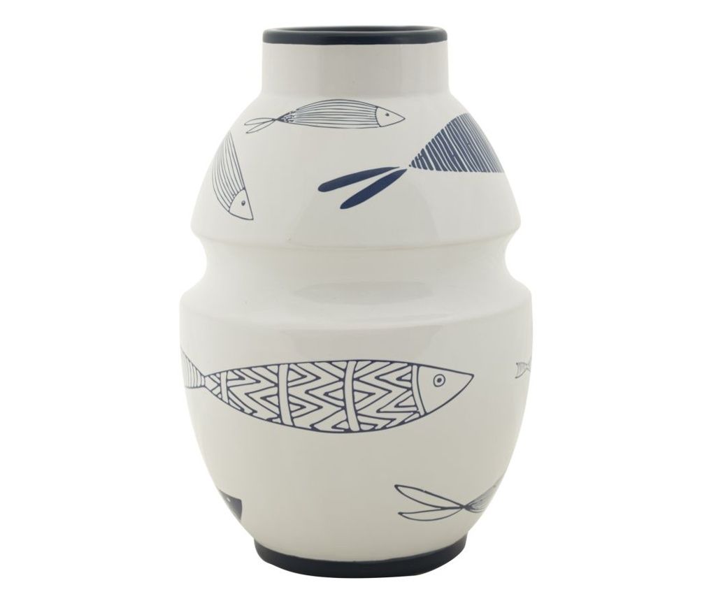 Váza Hal Fehér 15 cm