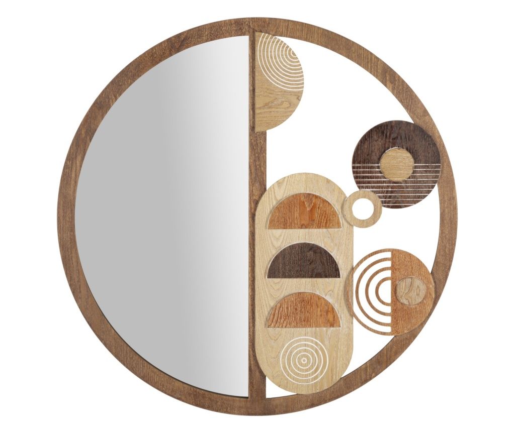 Wall Mirror Block Brown 80 cm
