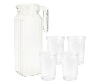 Koopman International kancsó és üveg készlet, üveg, 1,1 l, átlátszó