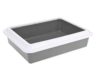 Litiera pentru pisici Excellent Houseware, polipropilena, 43x33x11 cm, antracit