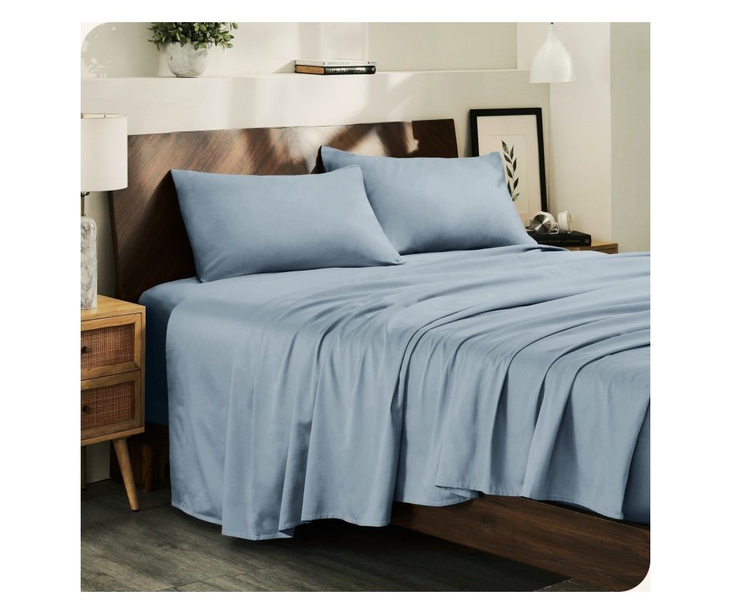 Kotonia Home Hotel Bed Sheet - 220x240 cm, 100% Cotton, Damask DeLux Sateen, silver grey