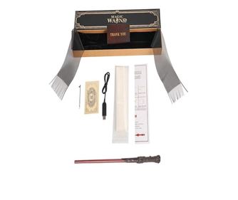THK Bagheta Magica Harry Potter cu mingi de foc - 1xHarry-Potter-Foc, Hartie incendio, Incarcator Usb, Bilet tren catre scoala d