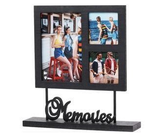 Home&Styling Collection képkeret, MDF, 24x24 cm, 3 fotó, fekete