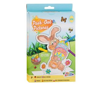 Set creativ de decupaj – 10 file cu figuri vesele de Paște
