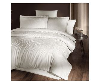 Lenjerie de pat dublu, Story Home, 100% bumbac satin, 300 TC, pentru 2 persoane, 6 piese, Madrid Wind