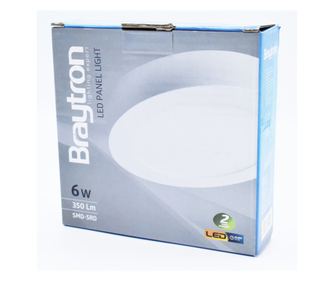 Spot LED 6W Aplicat, Rotund, Braytron, 350lm, Lumina Neutra (4200K), Alb