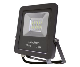 Proiector led 30W, 2550lm, IP65, lumina calda 3000K, Gri, Braytron