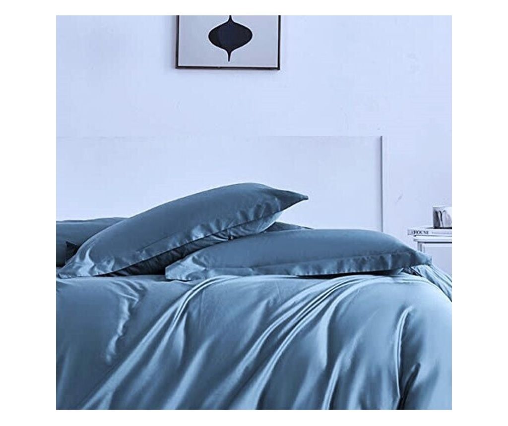 Kotonia Home Hotel King Size Bedding Set, 100% Cotton, Damask DeLux Satin, silver grey