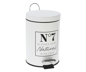 Odpadkový koš Excellent Houseware, kov, 17x24,5 cm, 3 l, bílý