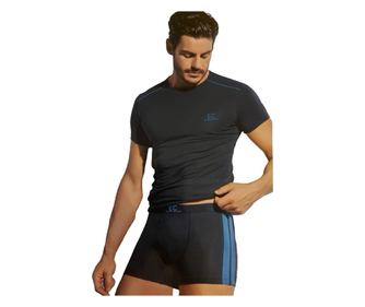 T-shirt και μπόξερ σετ Enrico Coveri EC1718,Μπλε, Μέγεθος M Blue M INTL