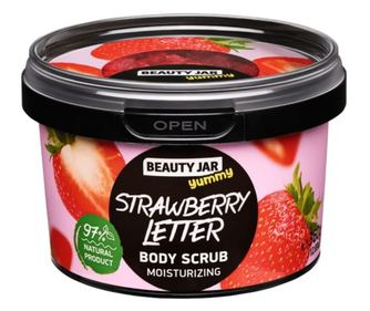 Scrub pentru corp hidratant Yummy Strawberry Letter, 360 g