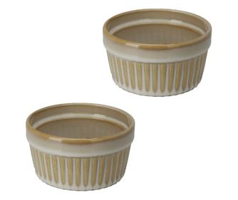 A készlet 2db Excellent Houseware ramekin, kerámia, 9,5x5 cm, 200 ml, krém
