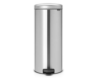 Кош за боклук с педал Brabantia NewIcon 649056, 30 л, Плавно затваряне, Противоплъзгаща основа, Инокс/Мат