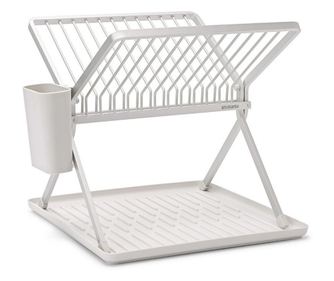 Сгъваем сушилник за съдове Brabantia SinkSide 1004154, Поставка за прибори, Устойчив на корозия, Светлосив
