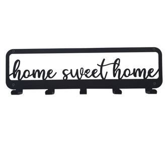 Kovinski obešalnik Home Sweet Home s 5 kavlji