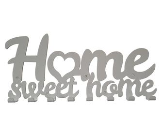 Kovinski obešalnik Home Sweet Home bel