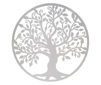 Dekoracija za steno, Drevo življenja, 75x75 Model 1, Bela