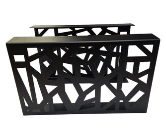 Set 2 nog za klubske mizice, Barvanje v elektrostatiki, Mat črna, 45x70 cm