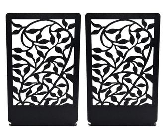 Поставка за книги Planta, комплект от 2 броя, стомана, 175 x 110 мм, черен