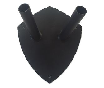 Dvostruki metalni držač zastave, model 4, 285x240 mm, crni