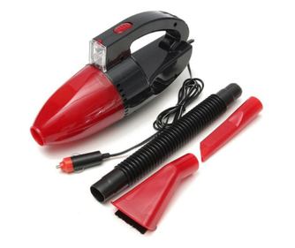 Avto sesalnik KlaussTech s cevjo, Napajanje 12 V DC, Moč 35 W, Svetilka, 1,500Pa, 50 dB, Črna/Rdeča