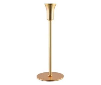 Suport lumanare metalic Deco Art, Diametru baza 9 cm, Inaltime 24 cm, Rose Gold