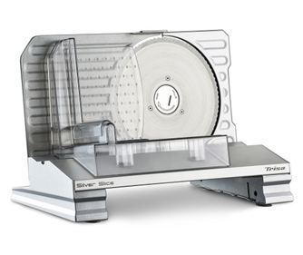 Feliator electric din aluminiu turnat sub presiune Trisa Silver Slice 6506.4612, 150 W, taiere reglabila de la 1 la 20 mm, Argin