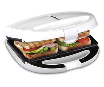 Sandwich maker TRISA Tasty Snack 7342.7045, 800 W, Placi pentru waffe, Placi grill, Alb