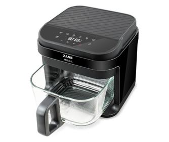 Friteuza cu aer cald ZASS ZAF 11, putere 1200 W, capacitate 5.5 l, cos de sticla securizata, negru