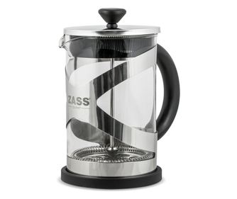 Presa franceza pentru cafea ZASS ZG-FPC 01 French Press Gourmet, 800 ml, Corp din sticla si cadru din otel inoxidabil, Negru-Arg