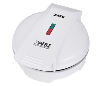 Aparat de facut vafe (gofre) Zass ZWM 01 White, 750W, placi din teflon antiaderente, indicator LED, sistem depozitare cablu, pic