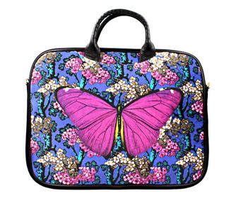 BUTTERFLY 14" кадифена чанта за лаптоп