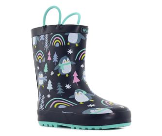 Wink - Cizme de cauciuc pentru copii RB Arctic bleumarin captusite