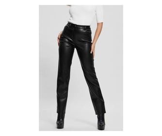 Pantaloni Guess de piele ecologica Kelly W3RA0M Negru W28-L29 US